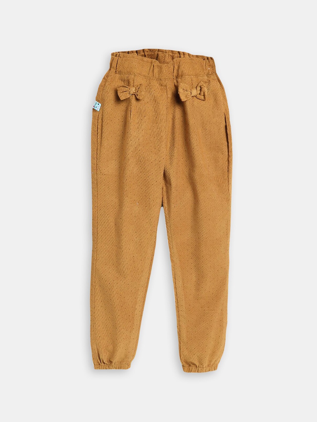 

Hopscotch Girls Brown Printed Cotton Trousers