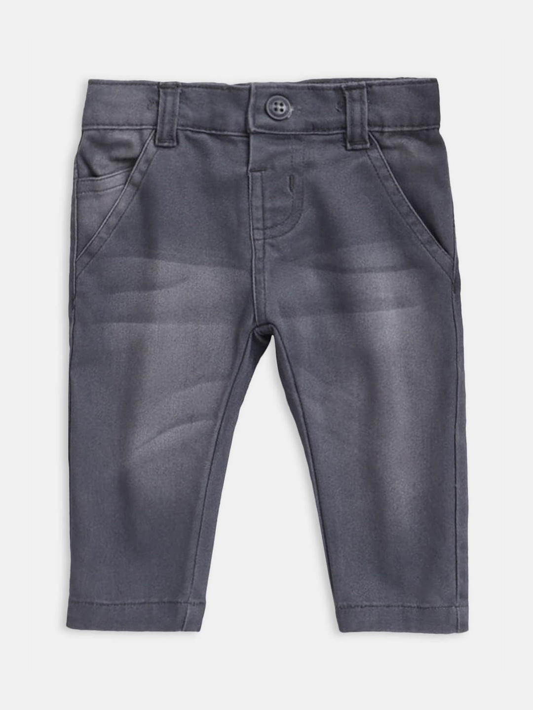 

Hopscotch Boys Comfort Fit Light Fade Mid-Rise Jeans, Grey