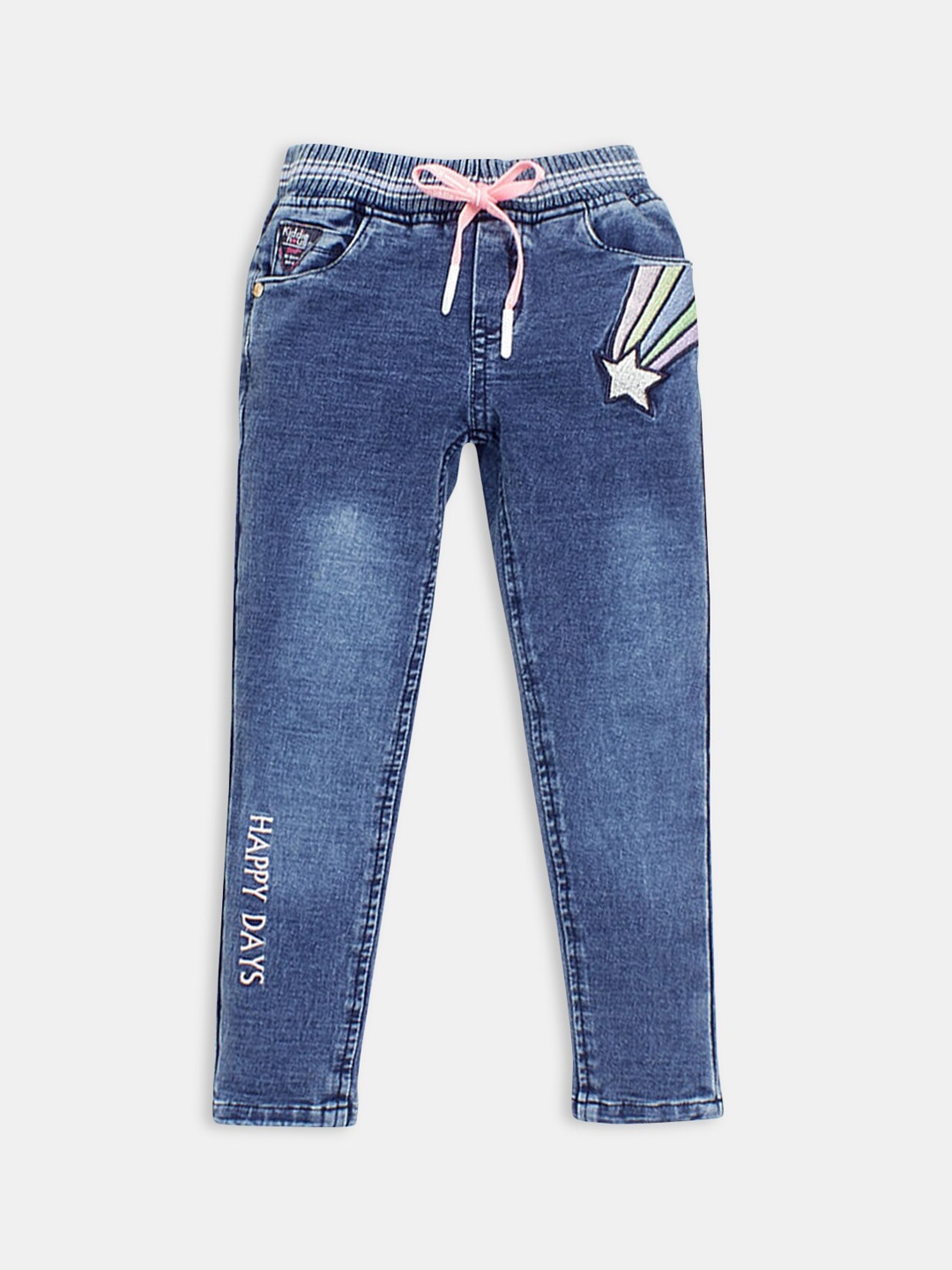 

Hopscotch Girls Light Fade Mid-Rise Jeans, Blue