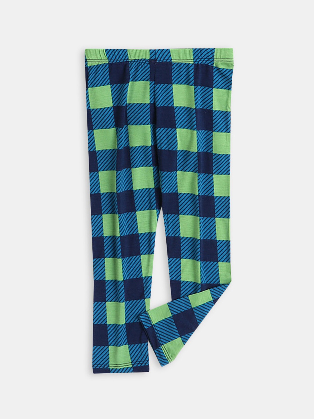 

Hopscotch Girls Checked Ankle-Length Leggings, Blue