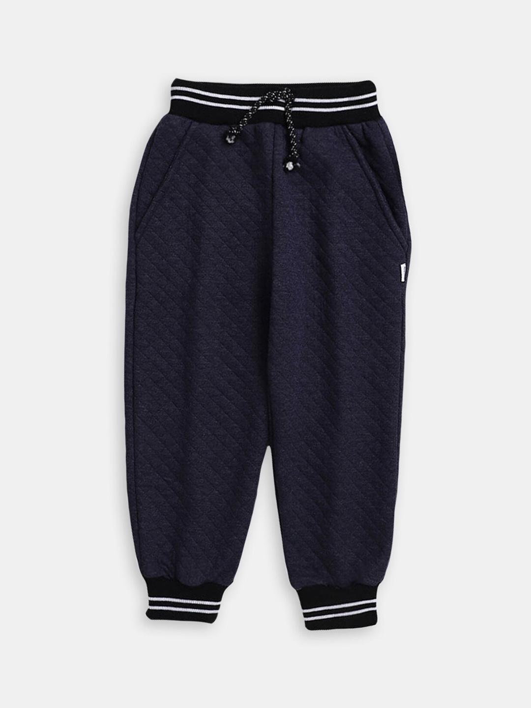 

Hopscotch Boys Textured Joggers, Navy blue