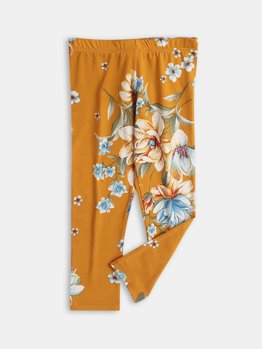 

Hopscotch Infant Girls Floral Printed Ankle-Length Leggings, Yellow