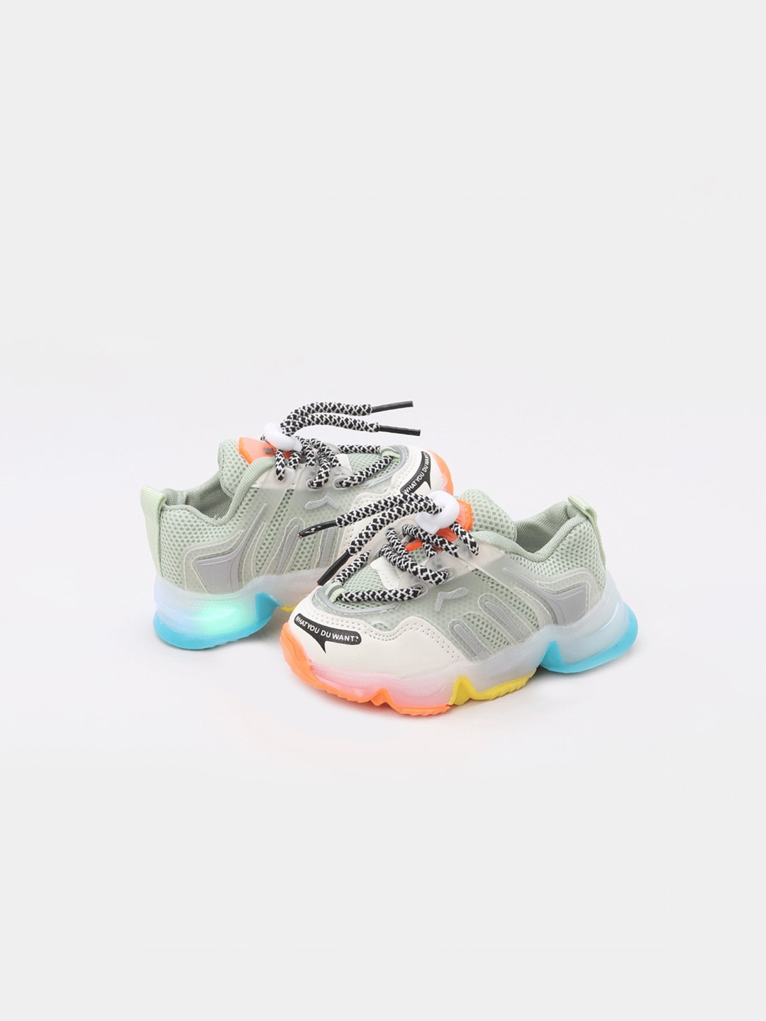 

Hopscotch Kids Printed PU Sneakers, Green
