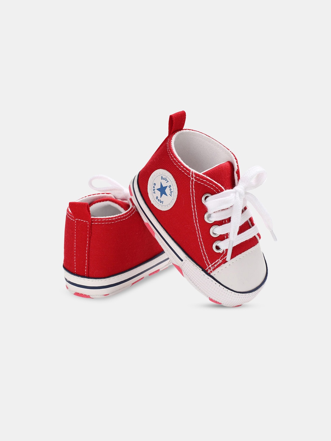 

Hopscotch Kids Lace Up Sneakers, Red