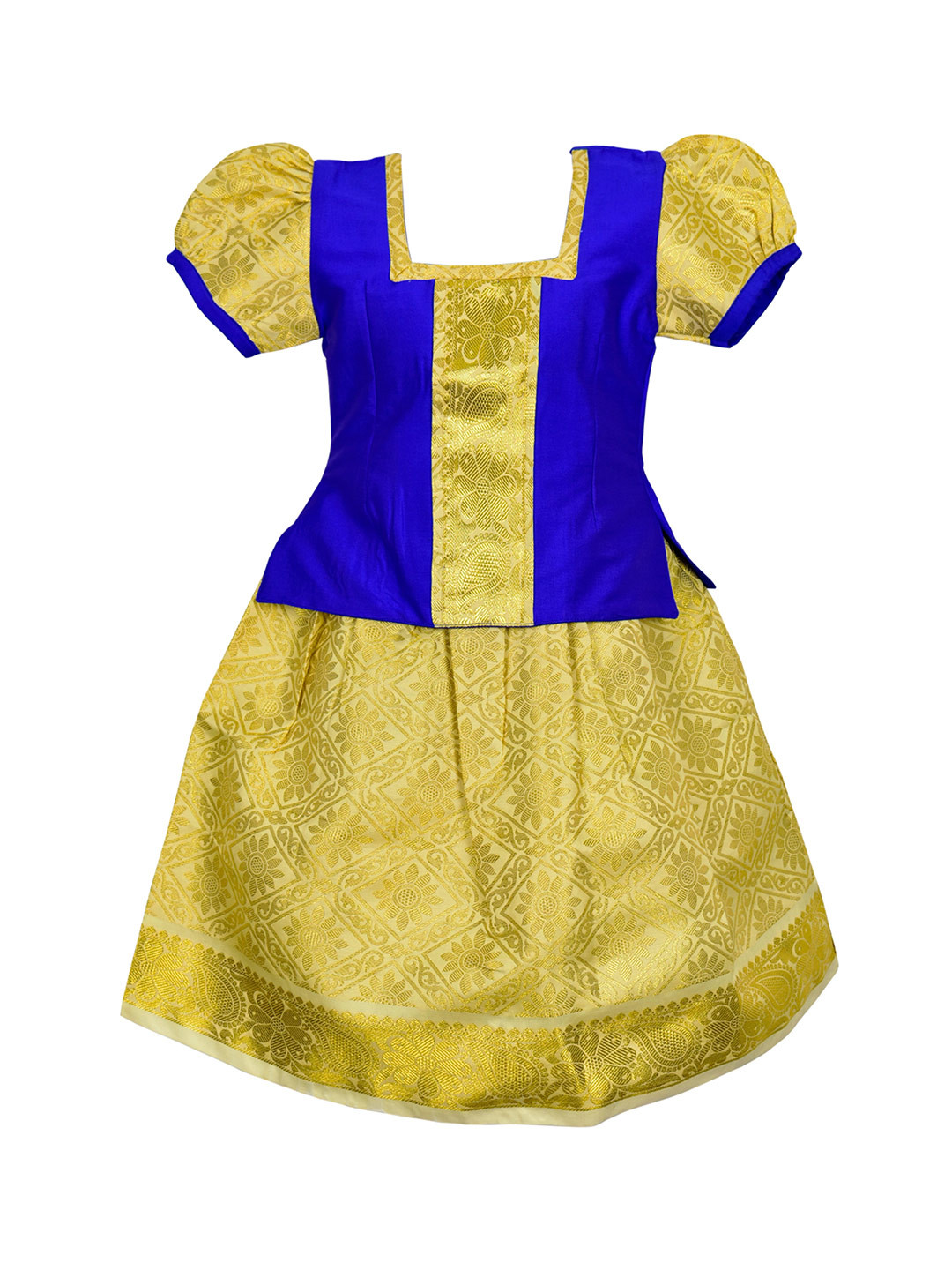 

AMIRTHA FASHION Girls Solid Top with Skirt, Blue