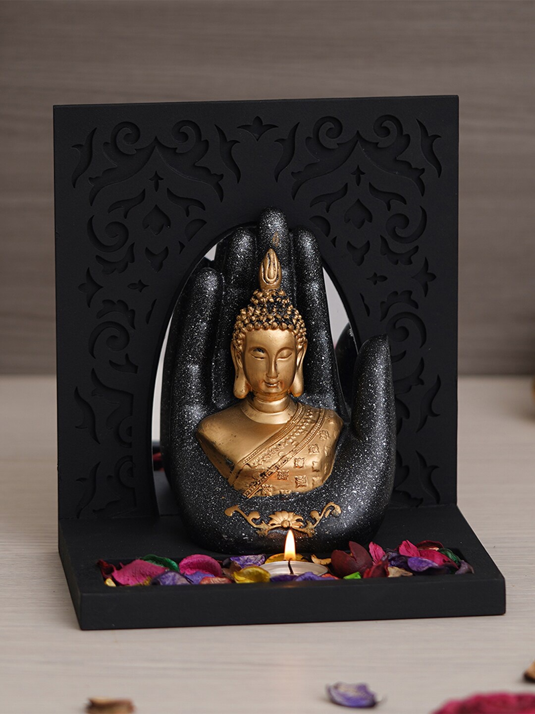 

eCraftIndia Black Showpieces-Idols and Figurines/Tea Light Holder