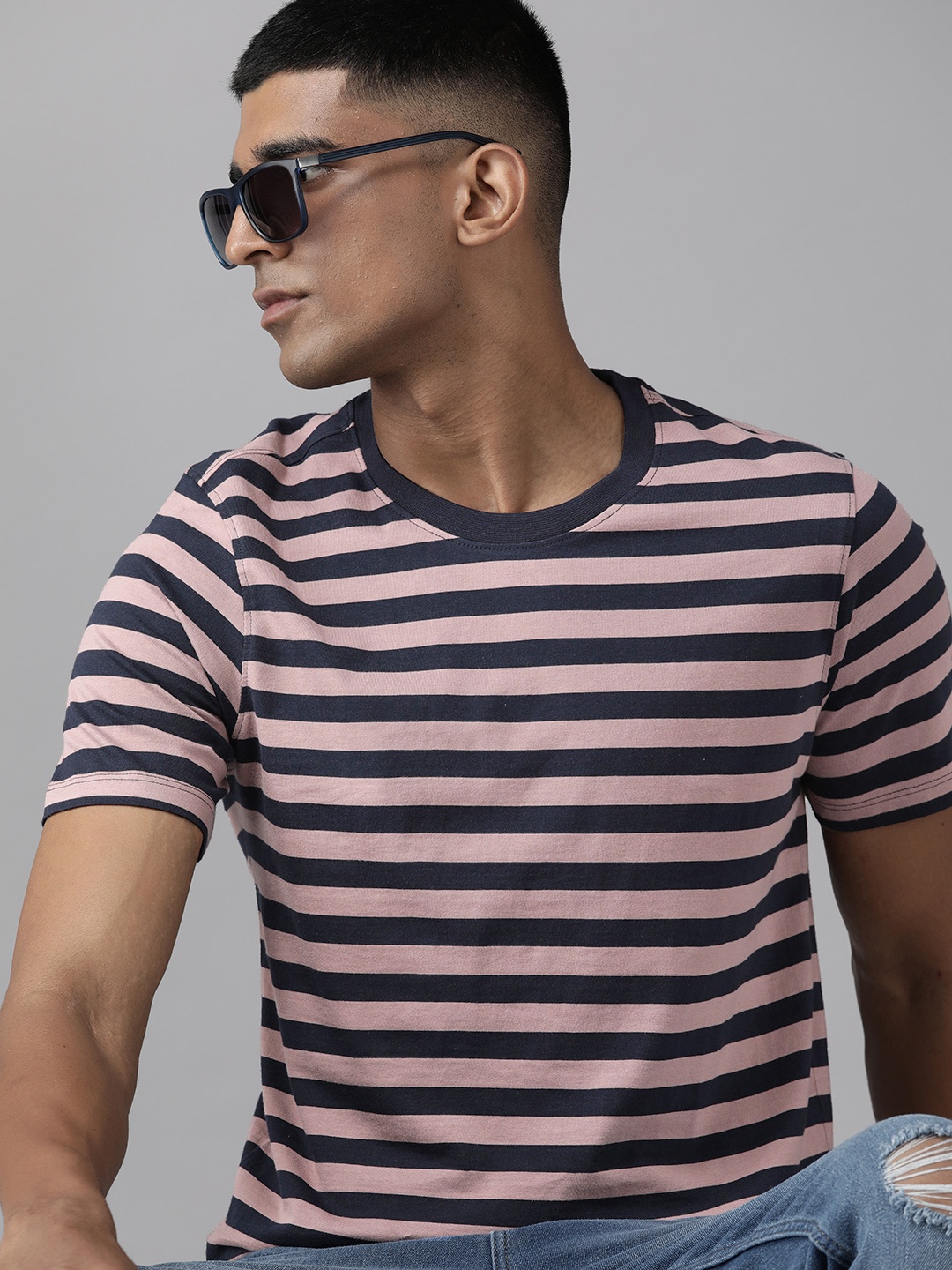 

The Roadster Lifestyle Co. Striped T-shirt, Navy blue