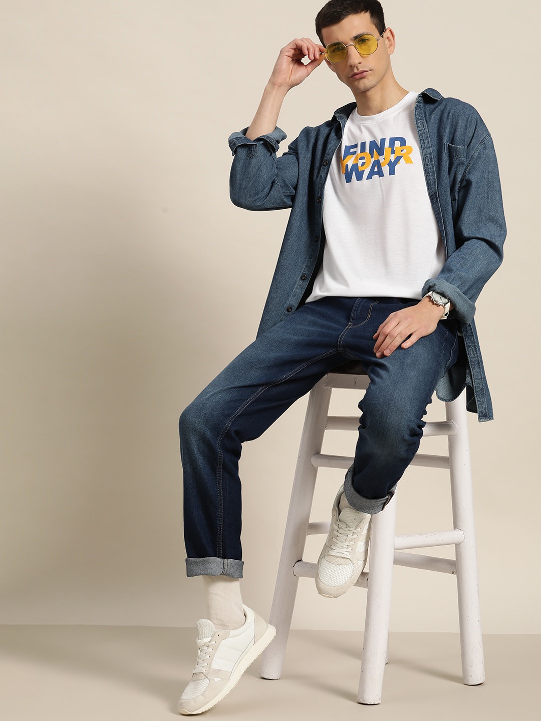

Moda Rapido Typography Printed T-shirt, White