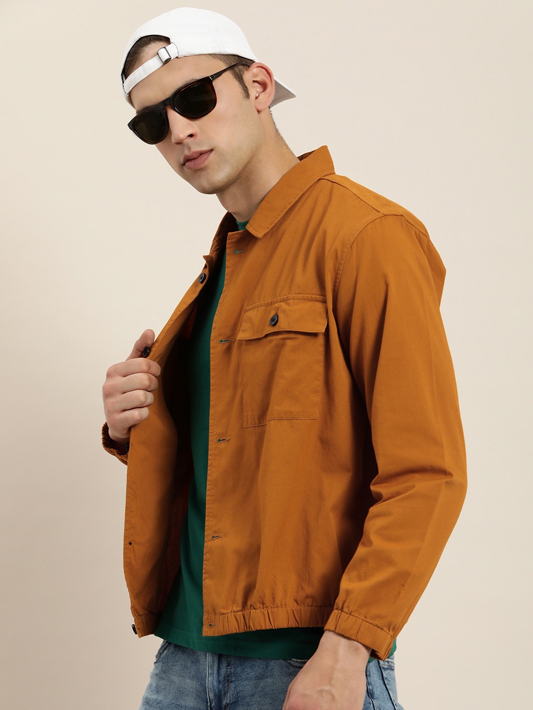 

Moda Rapido Men Pure Cotton Spread Collar Elasticated Hem Casual Shirt, Mustard