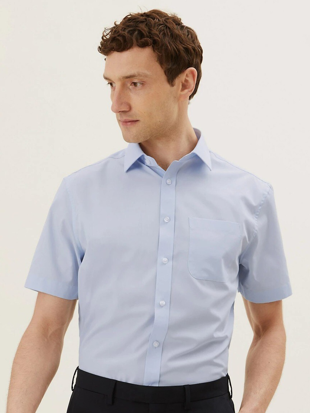 

Marks & Spencer Men Casual Shirt, Blue