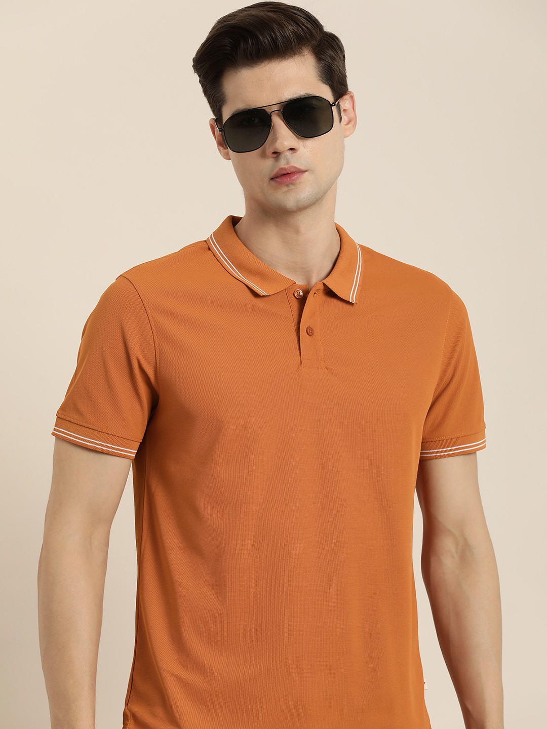 

INVICTUS Polo Collar T-shirt, Orange