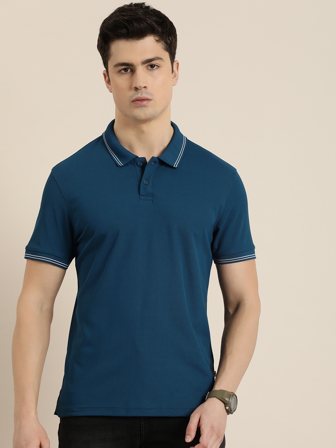 

INVICTUS Polo Collar T-shirt, Blue