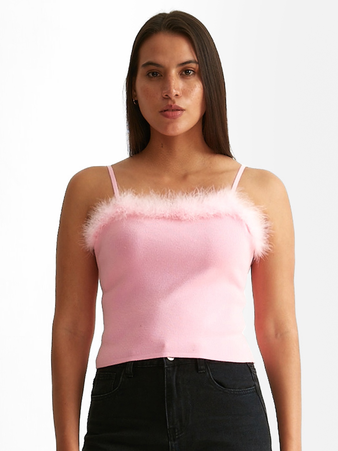 

COVER STORY Shoulder Straps Top, Pink