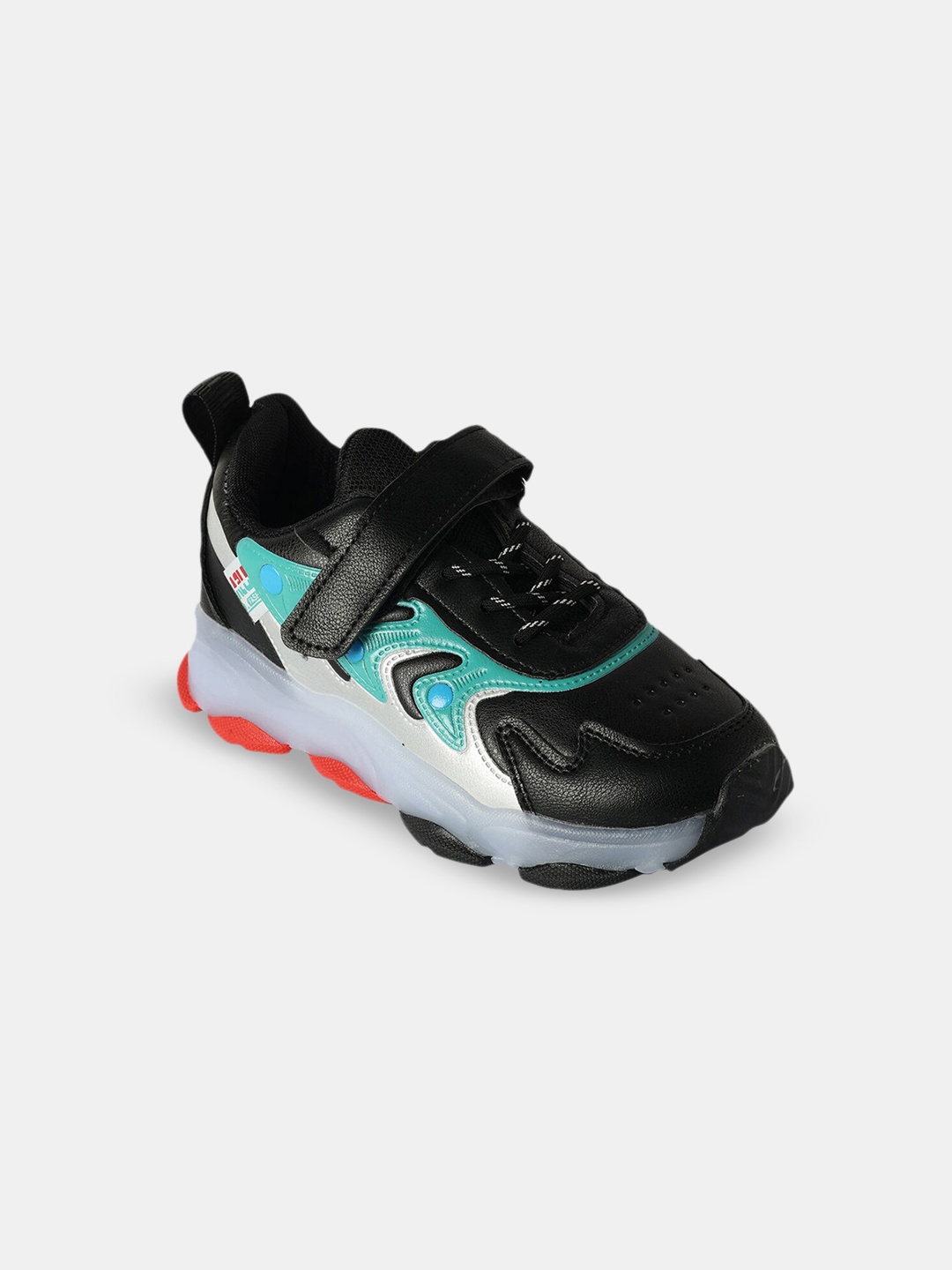 

Hopscotch Kids Colourblocked Sneakers, Black