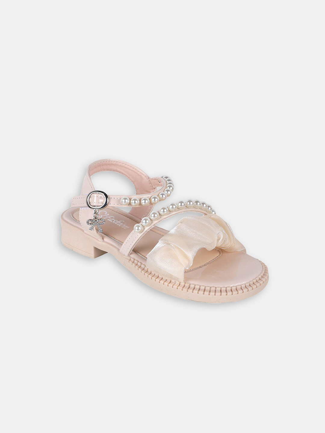 

Hopscotch Girls Embellished Open Toe Flats, Beige