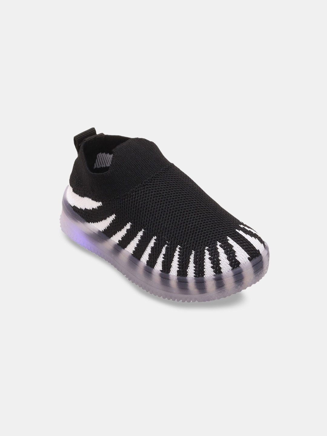 

Hopscotch Kids Printed Slip-On Sneakers, Black
