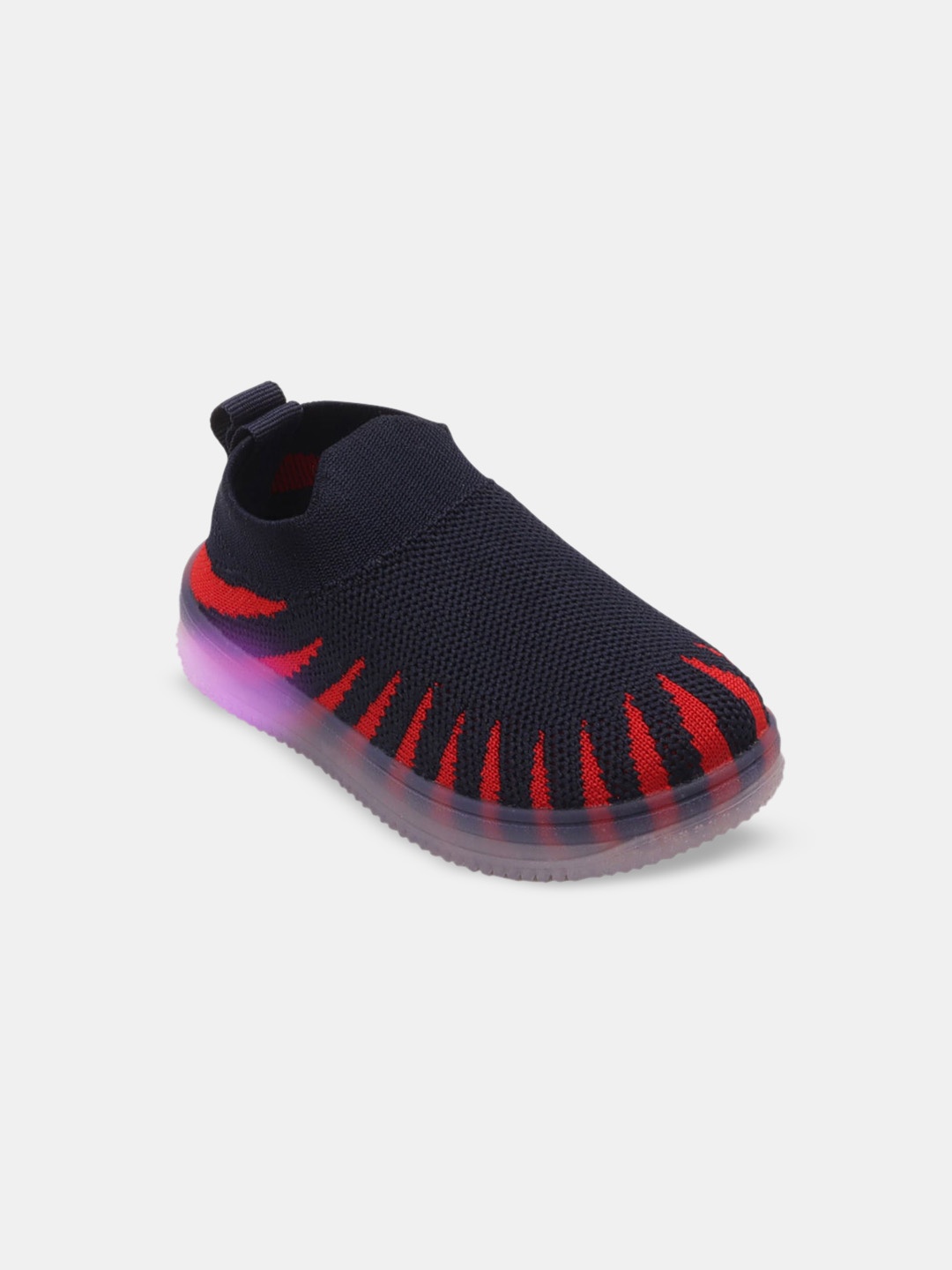 

Hopscotch Printed PU Slip-On Sneakers, Blue