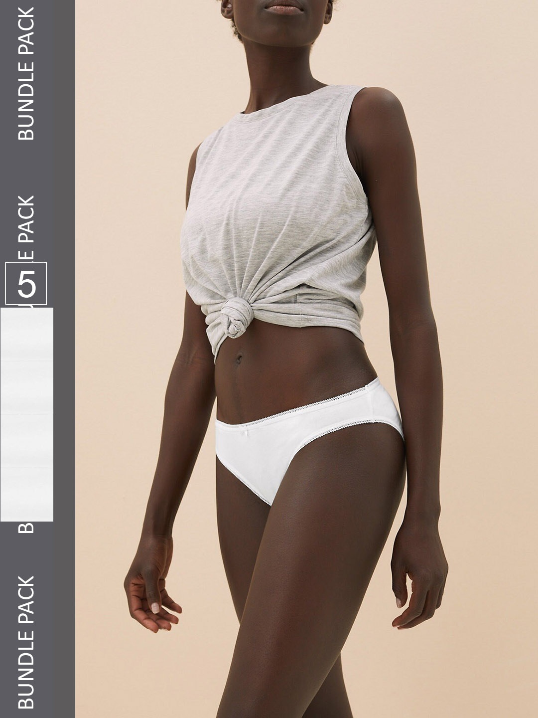 

Marks & Spencer Women Pack Of 5 High Rise Bikini Briefs, White