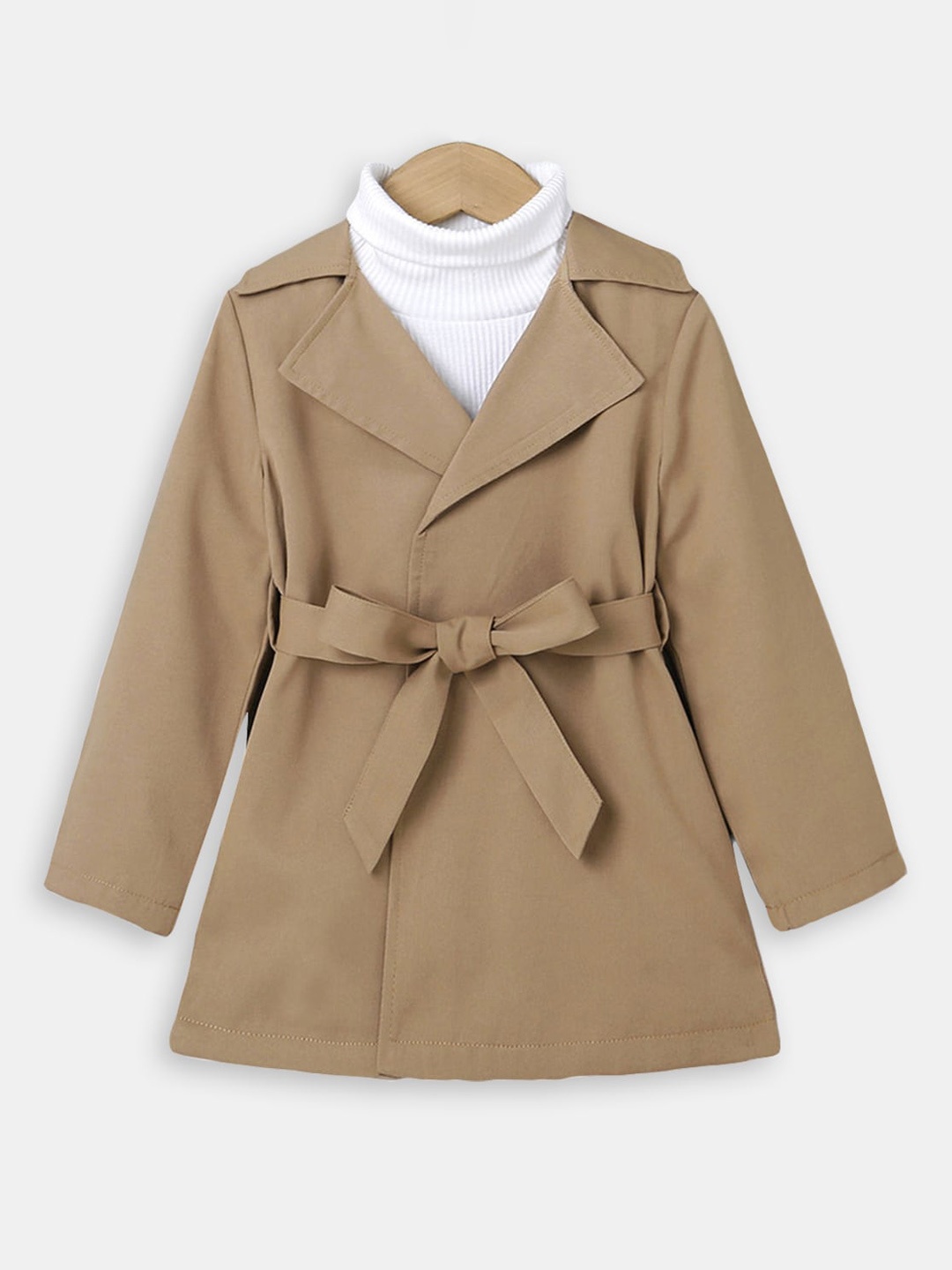 

Hopscotch Girls Longline Overcoat, Brown