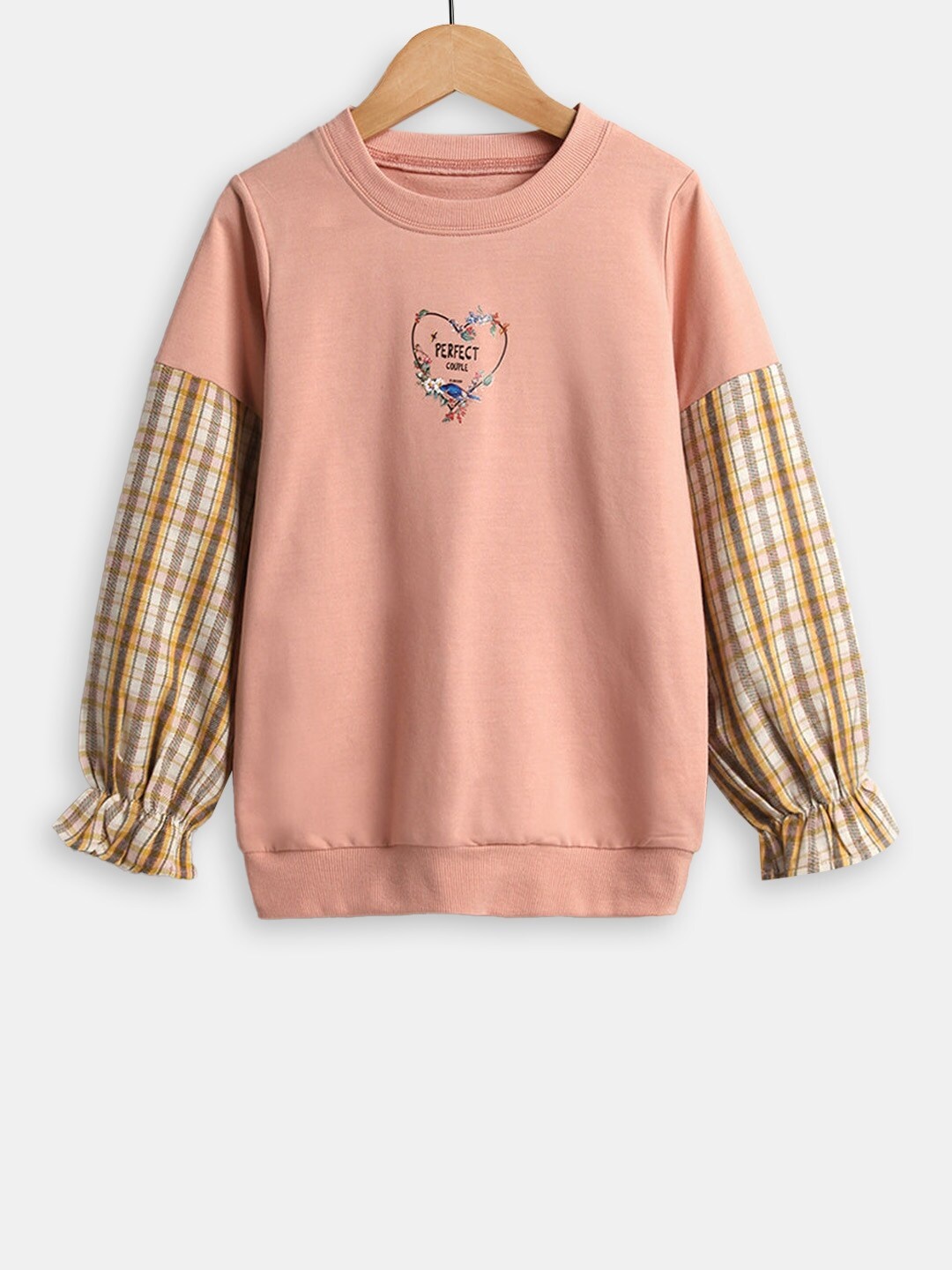 

Hopscotch Girls Striped Sweatshirt, Peach