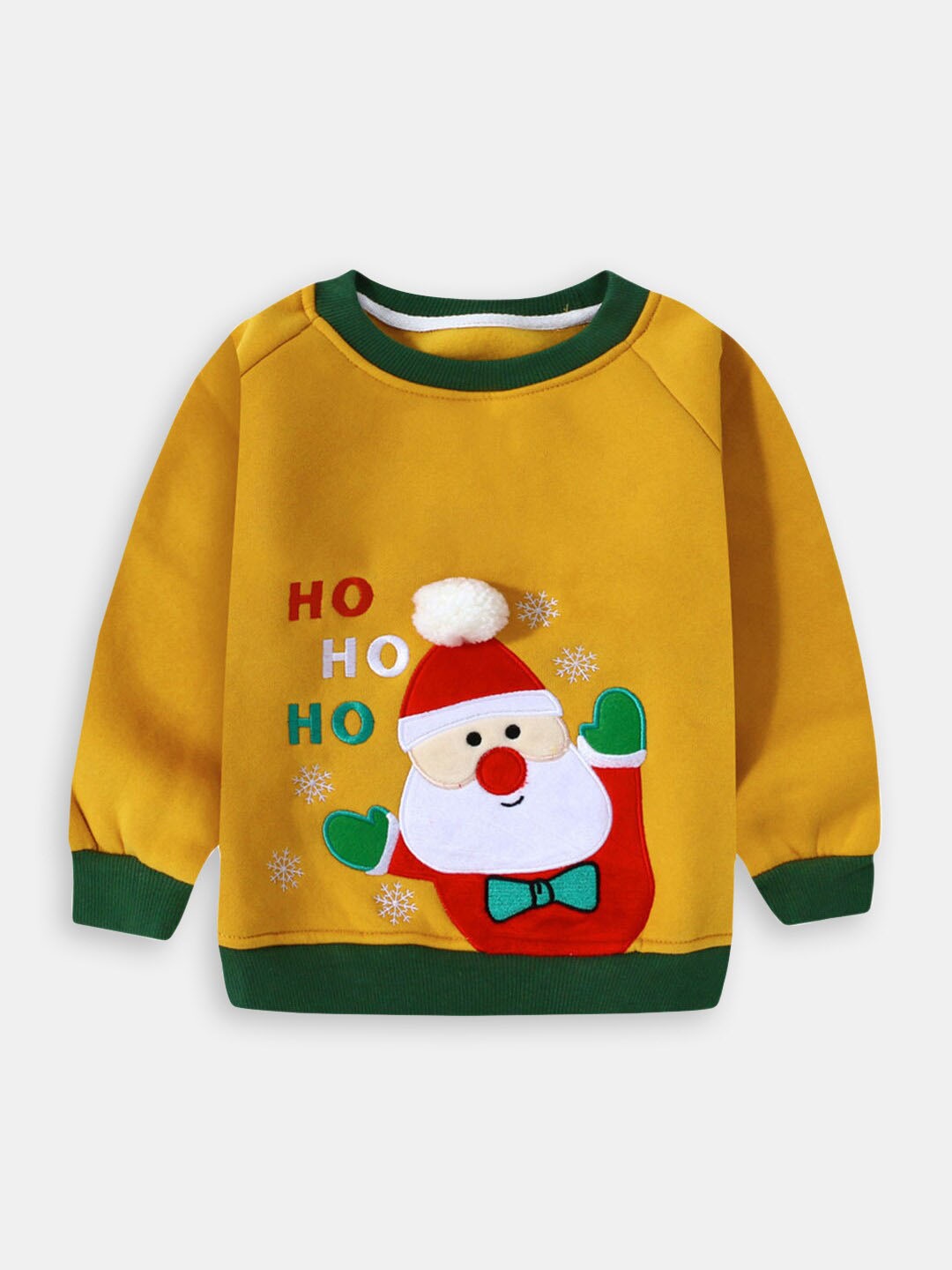 

Hopscotch Kids Self Design Sweatshirt, Mustard