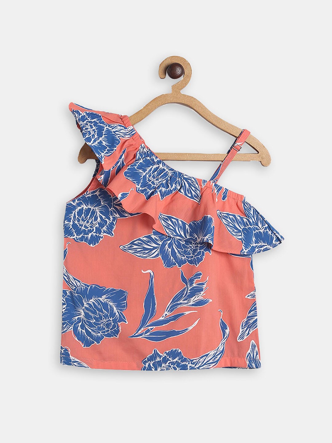

Hopscotch Print Blouson Top, Orange