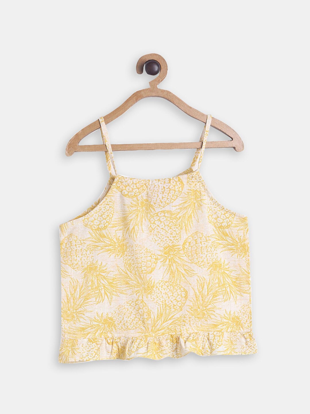

Hopscotch Graphic Print Cotton Crop Top, Yellow