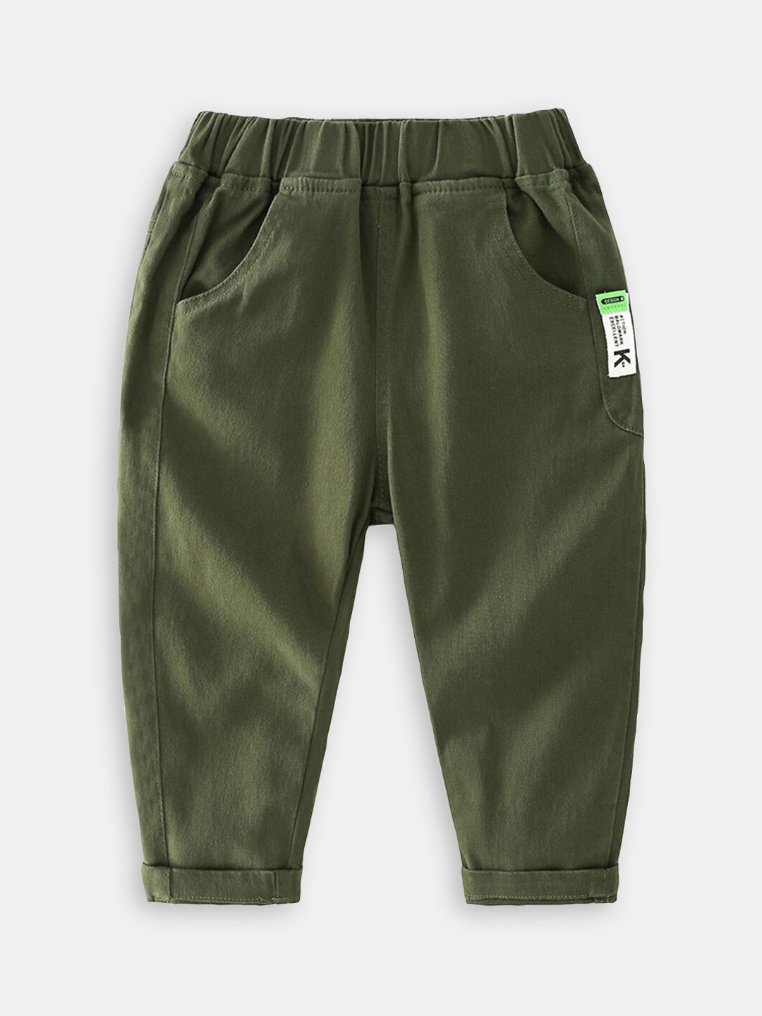 

Hopscotch Boys Cotton Cargos Trousers, Olive