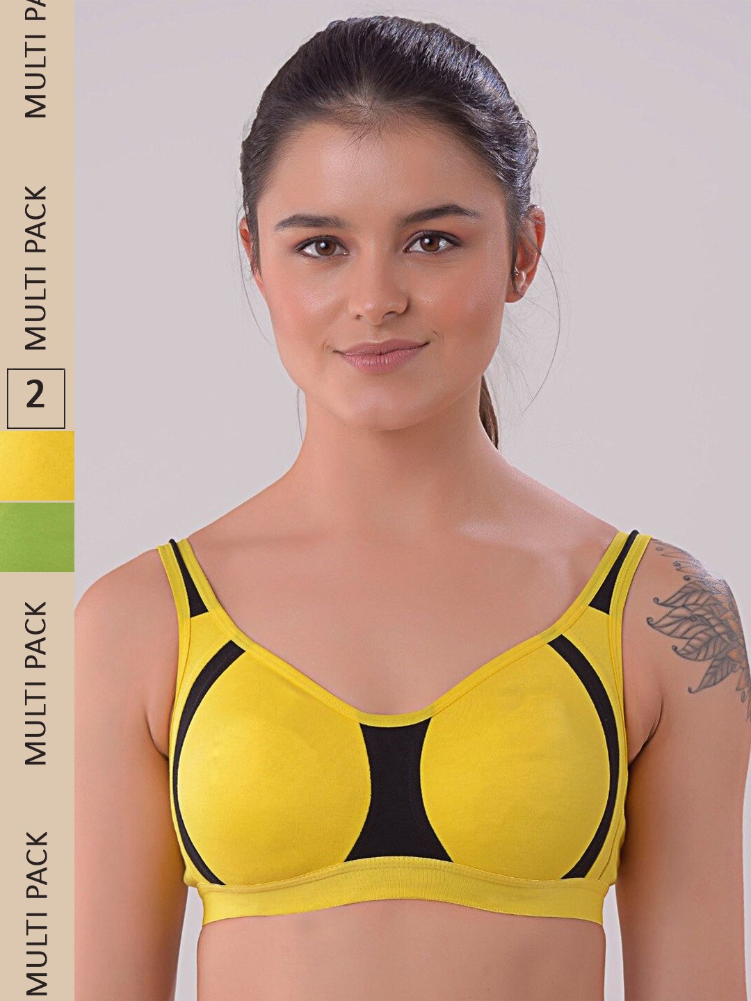 

Apraa & Parma Yellow & Green Bra