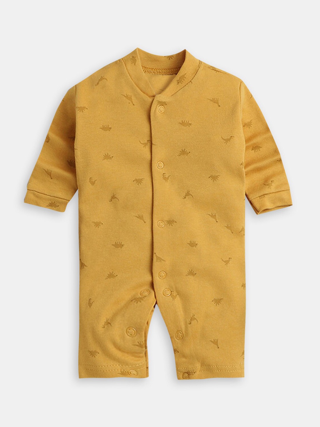 

Hopscotch Infant Printed Cotton Rompers, Yellow
