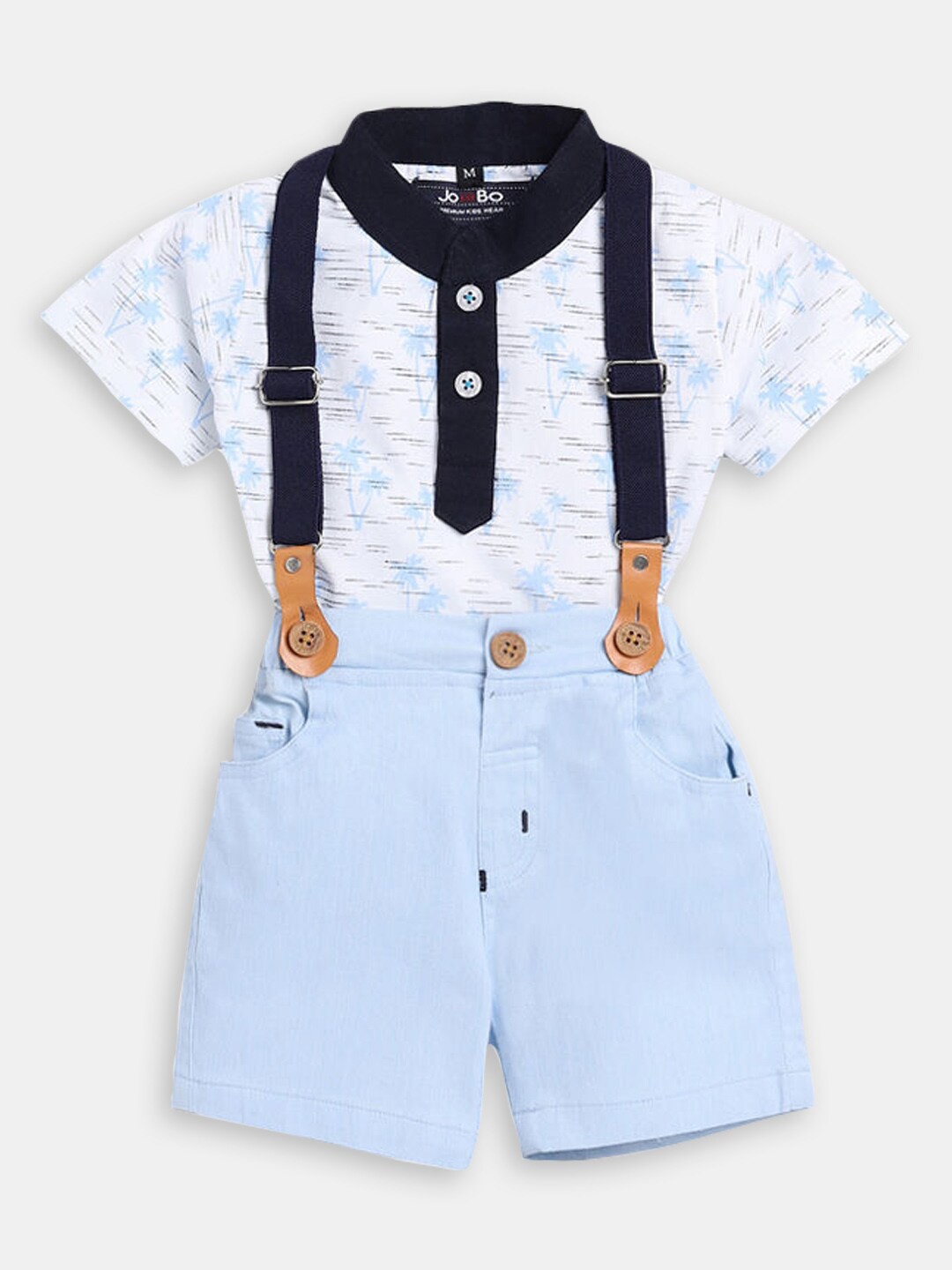 

Hopscotch Boys Printed Pure Cotton Clothing Set, Turquoise blue