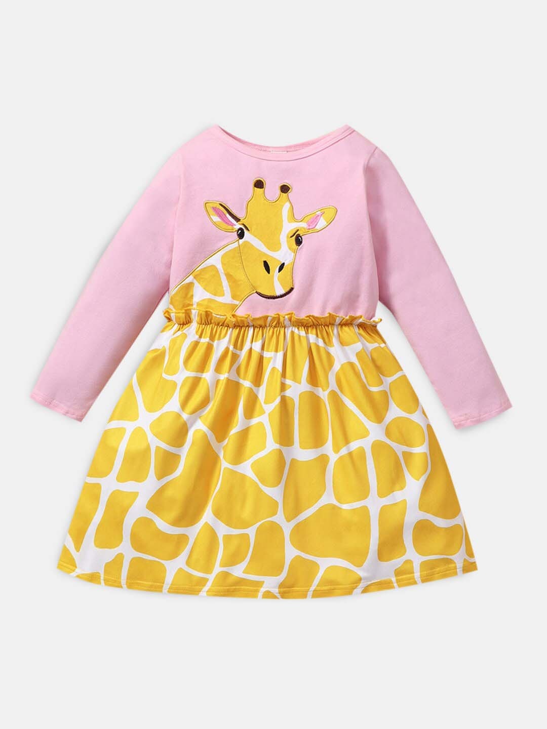 

Hopscotch Animal Printed Dress, Pink