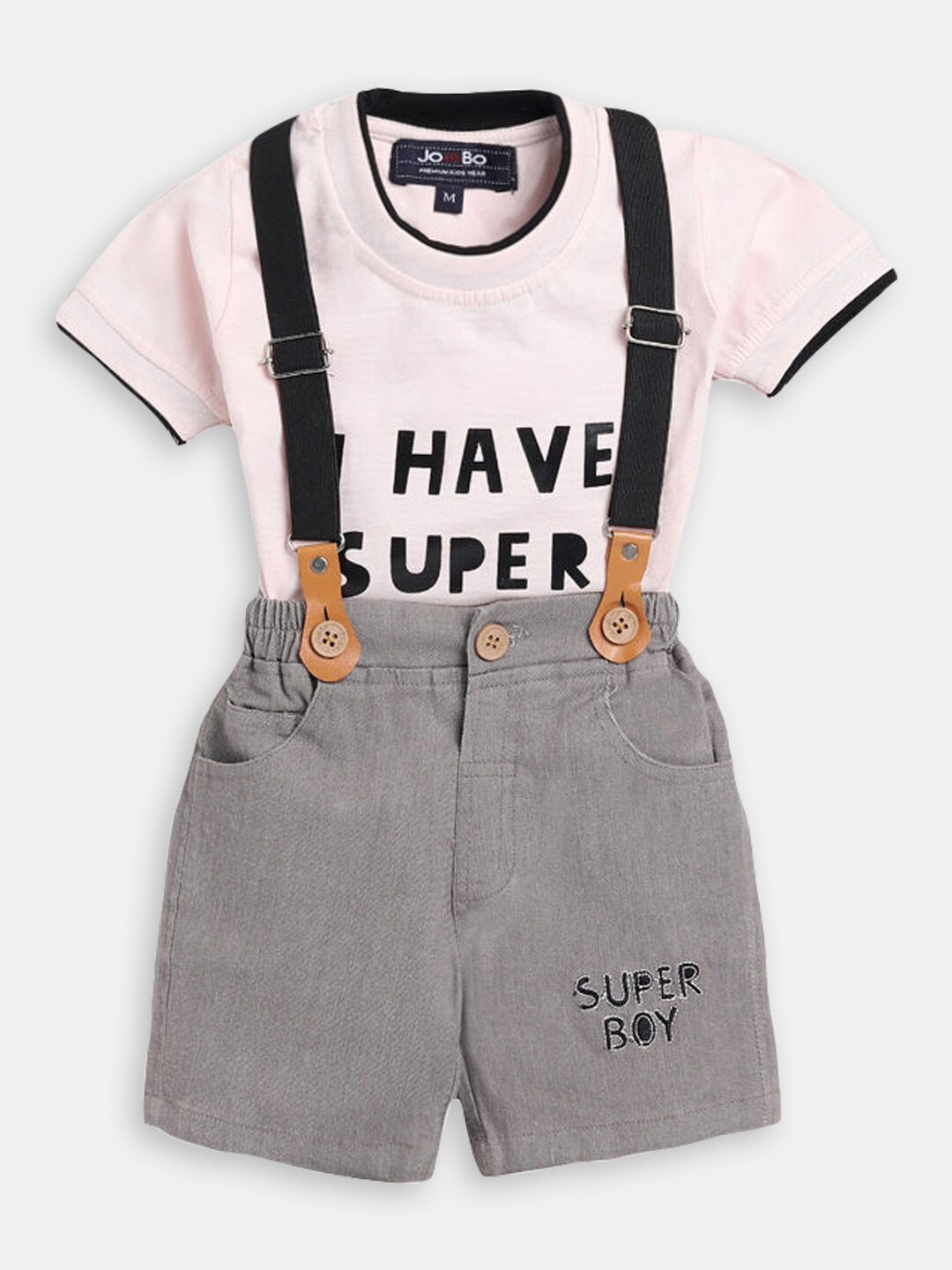 

Hopscotch Boys Printed Pure Cotton T-shirt with Shorts, Pink