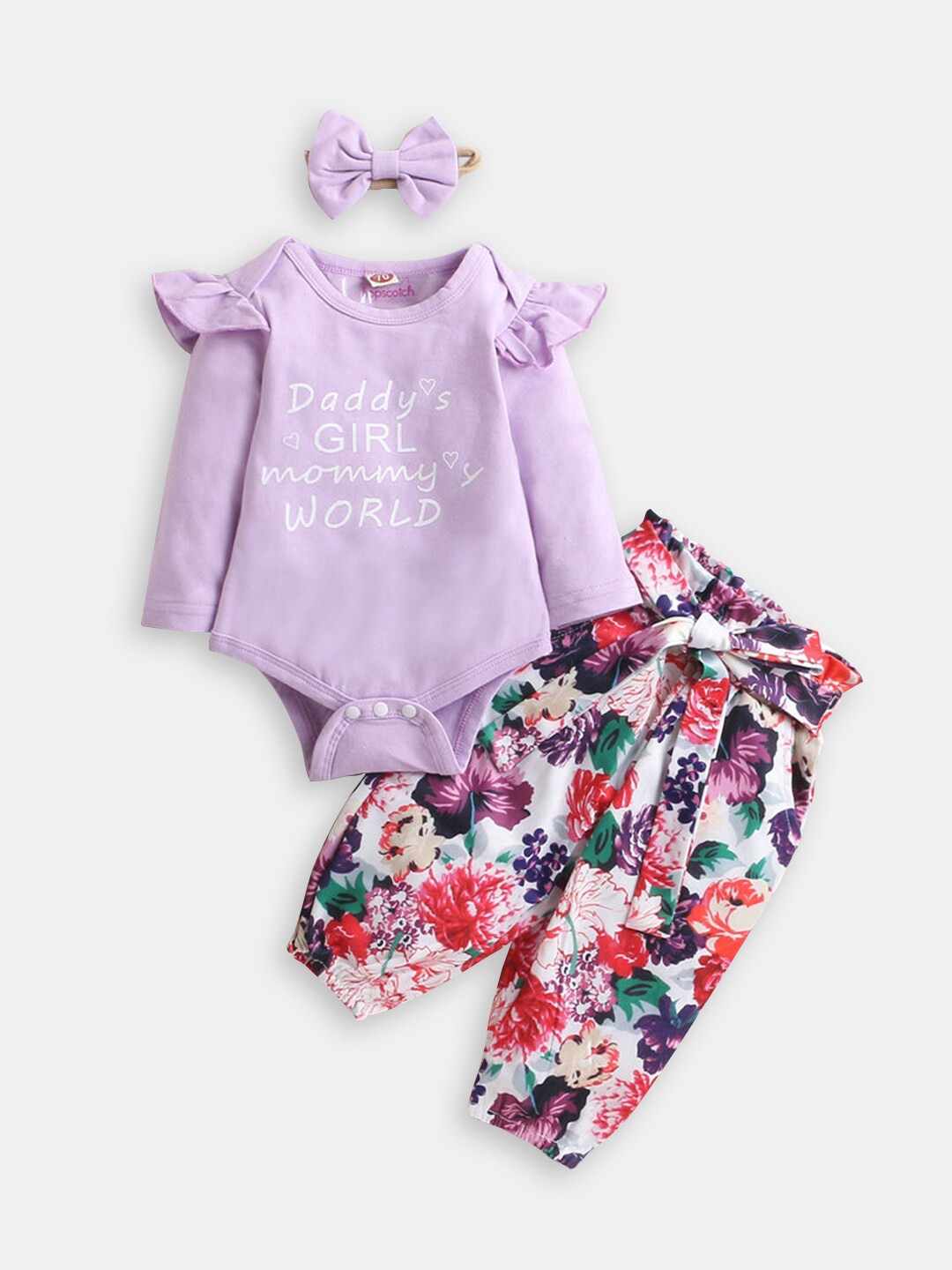 

Hopscotch GirlsPrinted T-shirt with Trousers, Purple