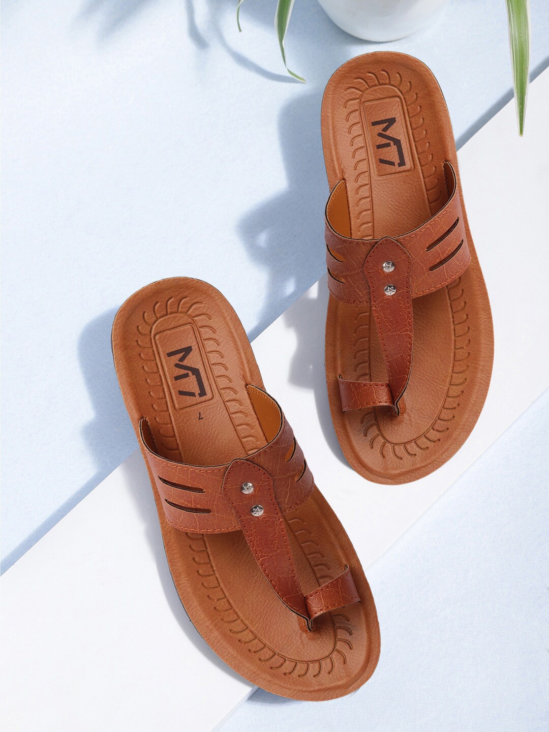 

M7 by Metronaut Men Ethnic Comfort Sandals, Tan