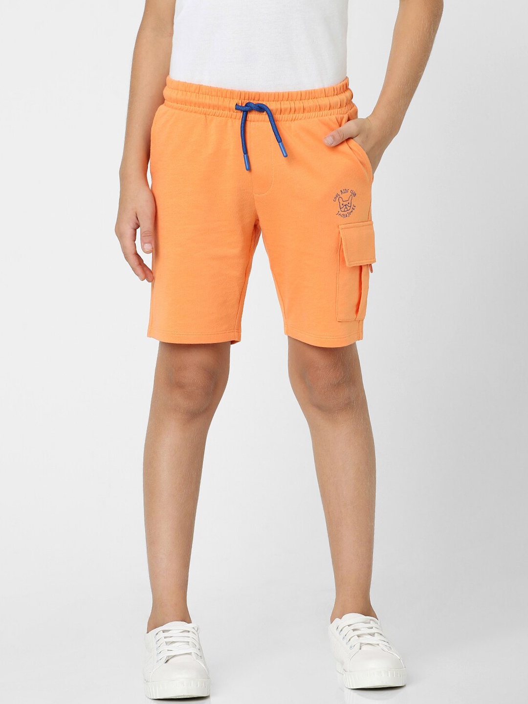 

Jack & Jones Junior Boys Drawstring Cotton Shorts, Orange
