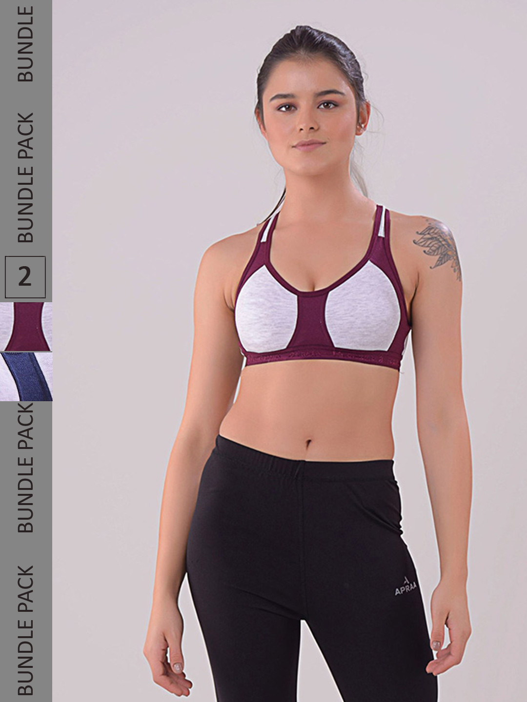 

Apraa & Parma Maroon & Navy Blue Bra