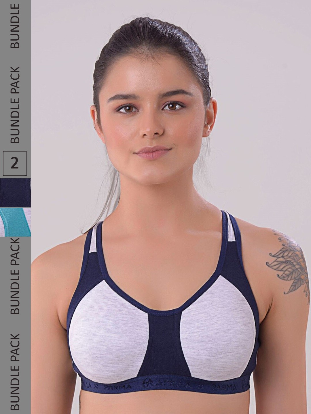 

Apraa & Parma Navy Blue & Grey Bra
