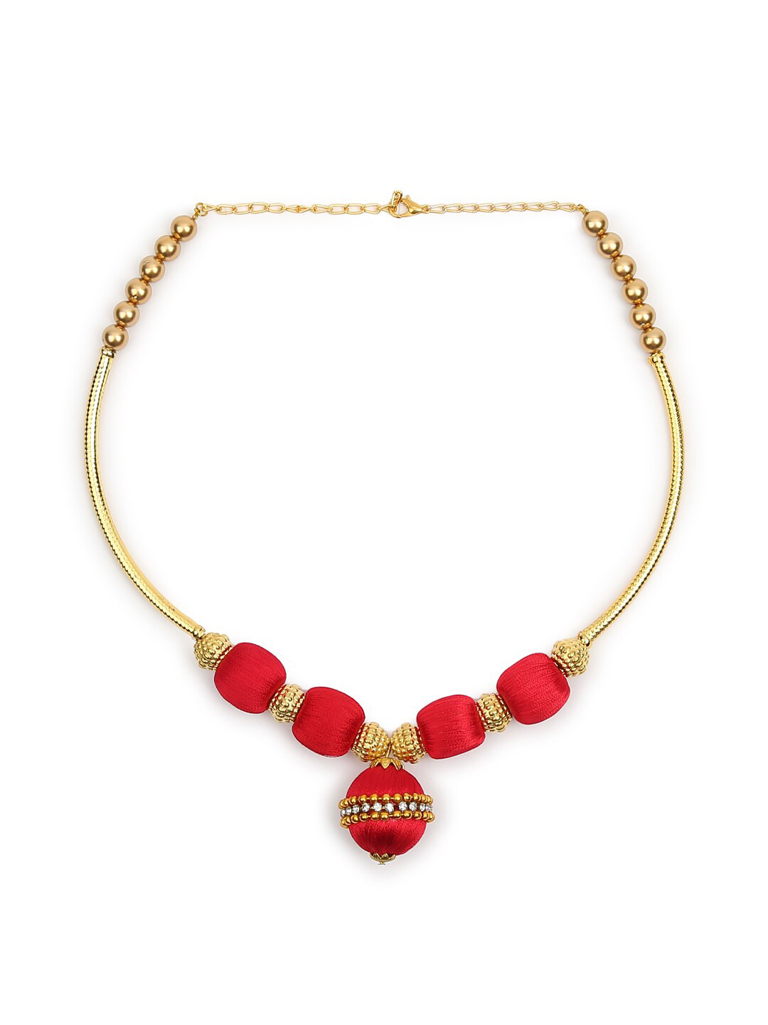 

AKSHARA Women Gold-Plated Choker Necklace, Pink