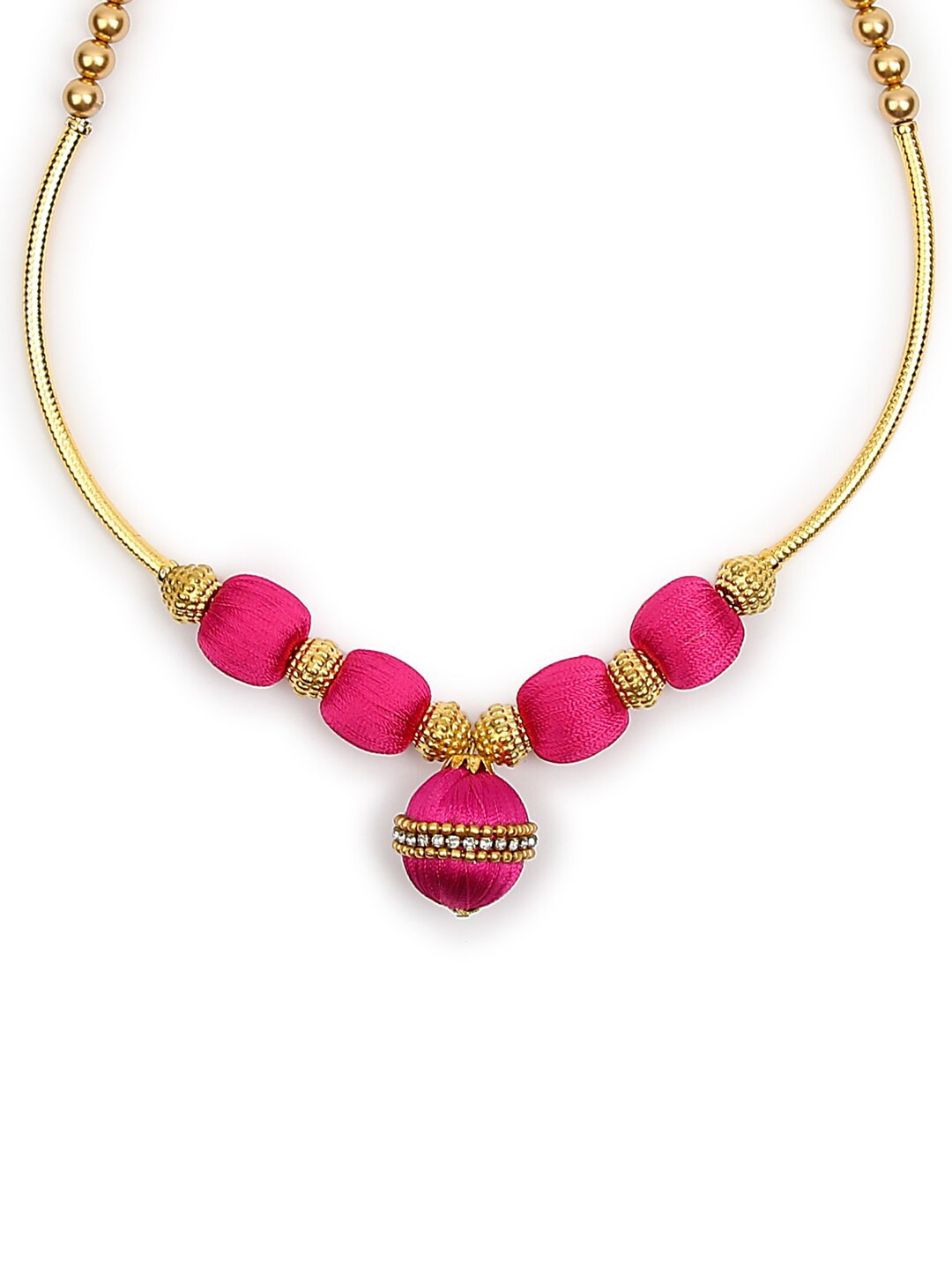 

AKSHARA Women Gold-Plated Choker Necklace, Pink