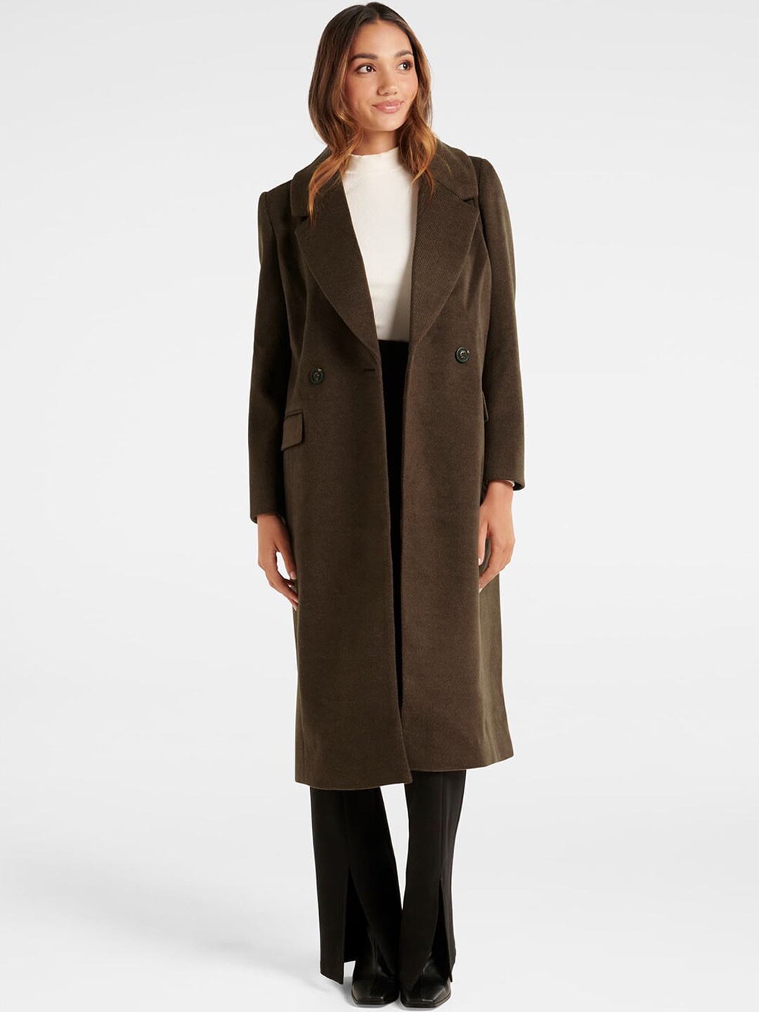 

Forever New Women Longline Overcoat, Brown