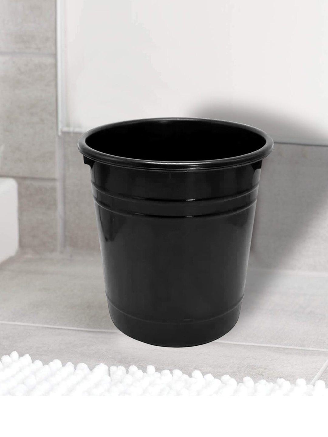 

Kuber Industries Set Of 3 Black Portable Garbage Basket 5 Ltr