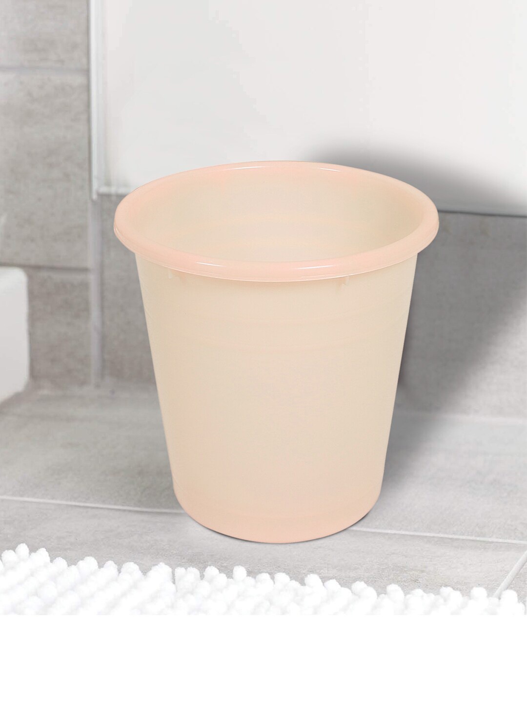 

Kuber Industries Cream Colored Set Of 2 Portable Garbage Basket 7 L Each