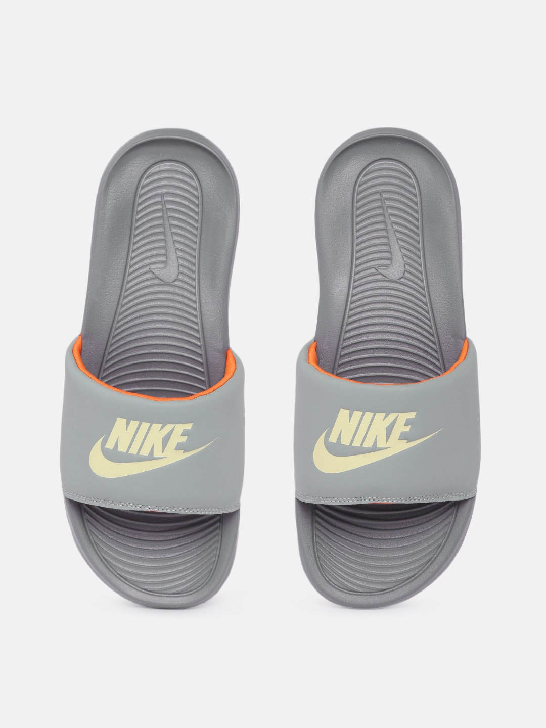 

Nike Men Brand Logo Print Victori One Sliders, Grey