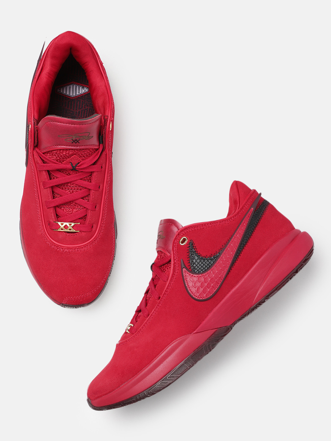 

Nike Men Leather Lebron XX EP Basketball Shoes, Red