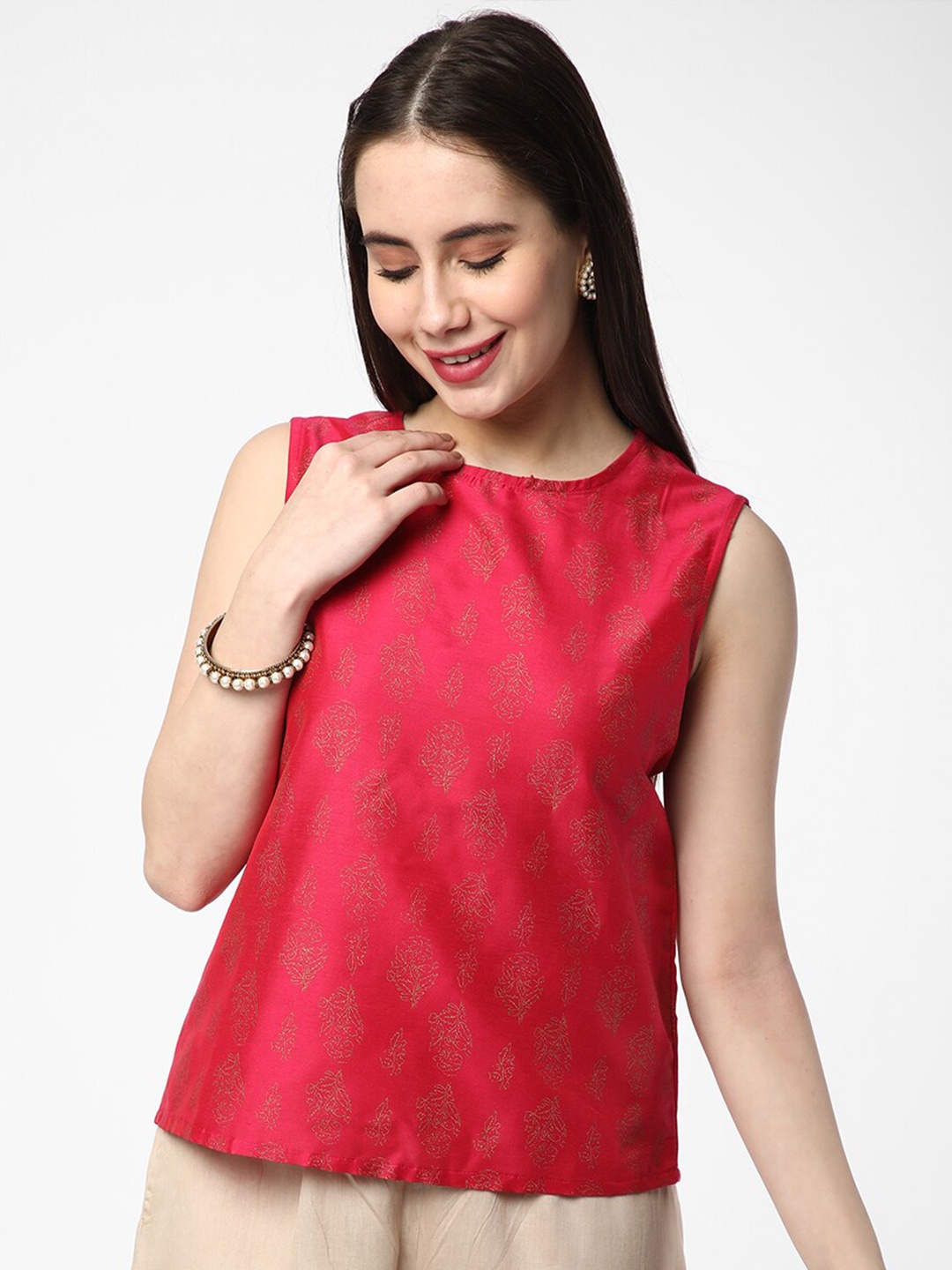 

R&B Floral Print Top, Pink