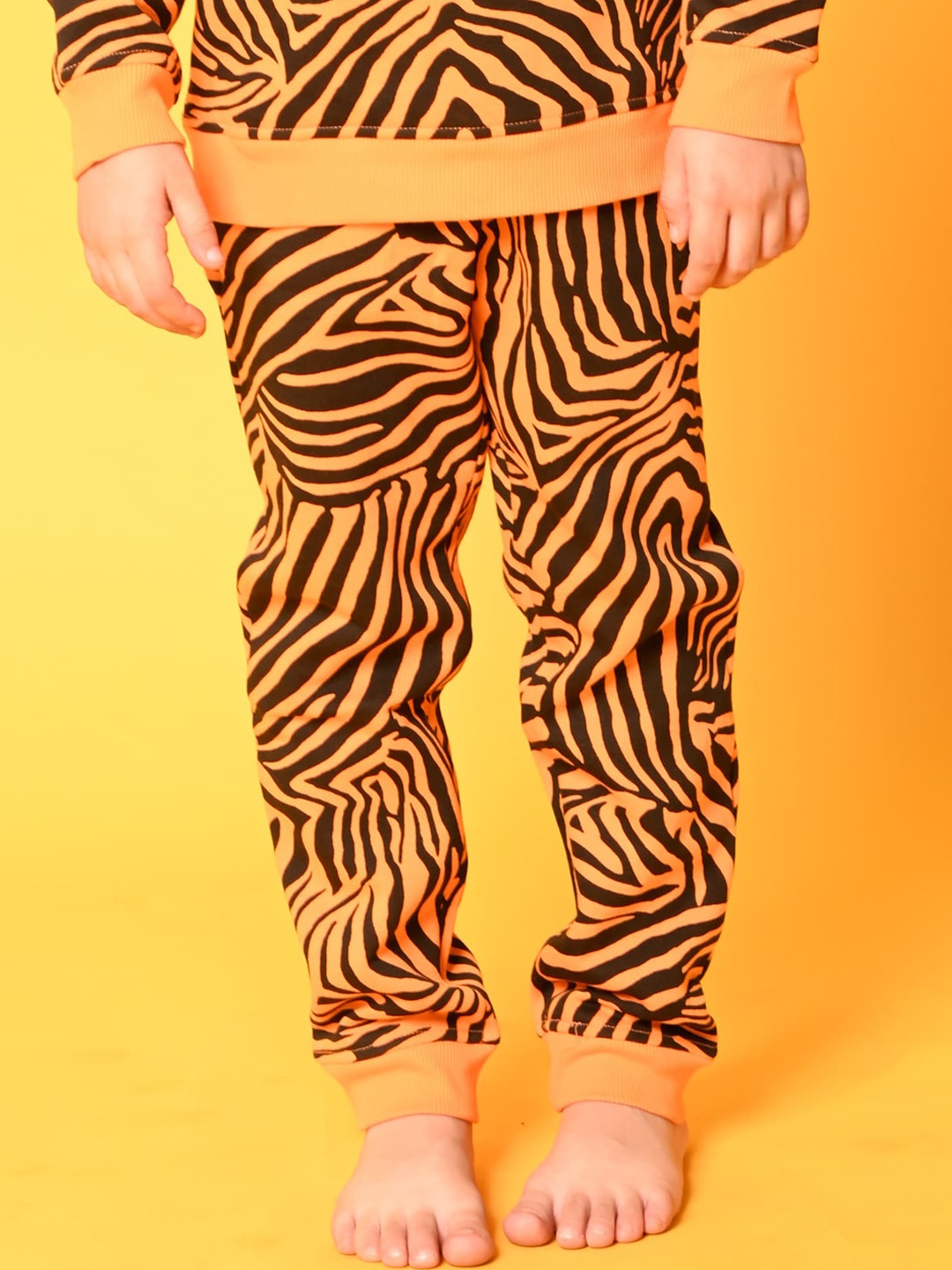 

Anthrilo Boys Printed Relaxed High-Rise Easy Wash Joggers, Orange