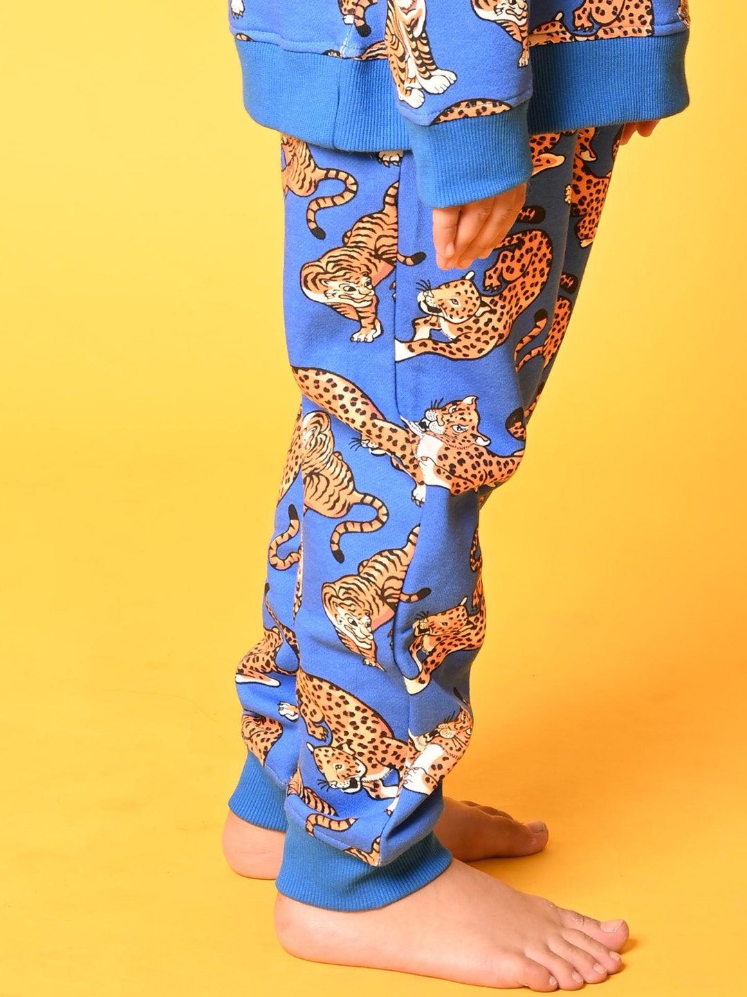 

Anthrilo Boys Animal Graphics Printed Relaxed High-Rise Easy Wash Trousers, Blue