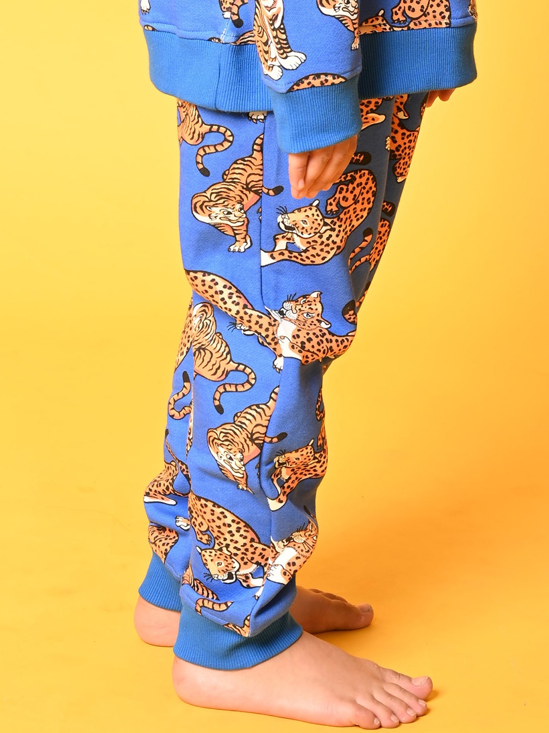 

Anthrilo Boys Printed Relaxed High-Rise Easy Wash Joggers Trousers, Blue