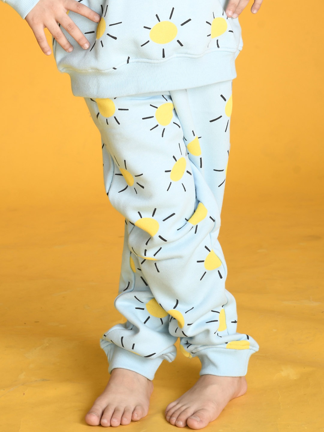 

Anthrilo Boys Printed Relaxed High-Rise Easy Wash Joggers Trousers, Blue